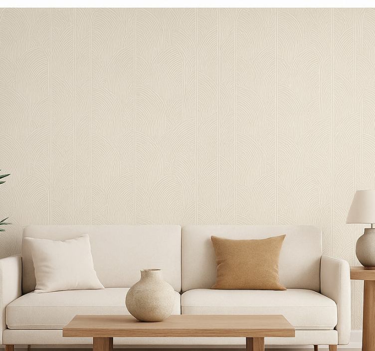 Carta da parati soggiorno motivo geometrico morbido - TenStickers