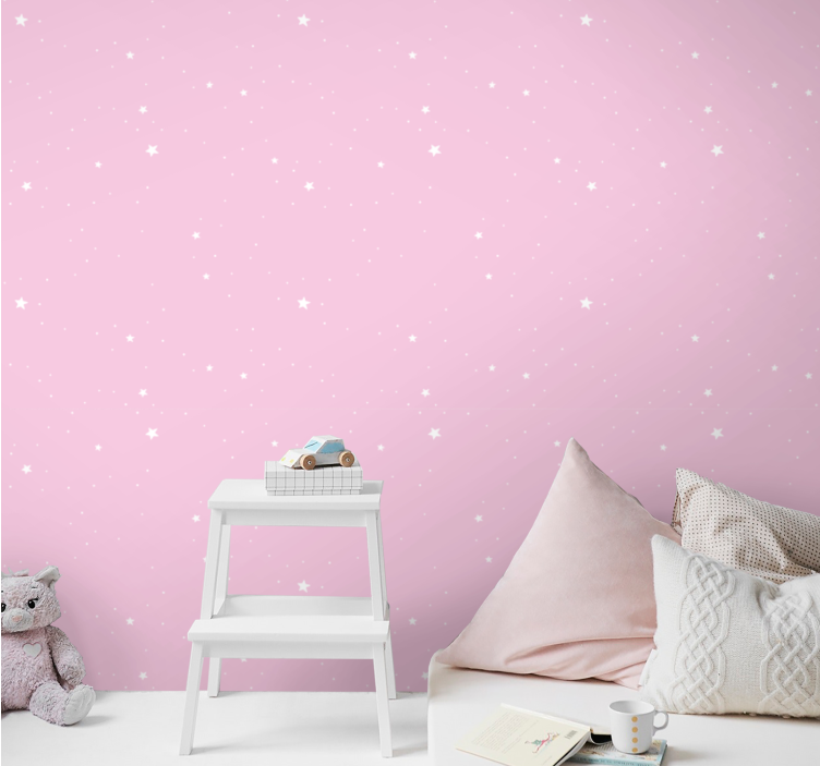 Carta da parati stelle cielo rosa notturno - TenStickers