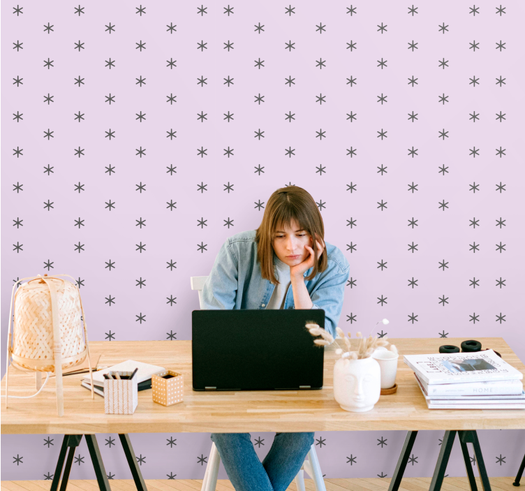 Carta da parati stelle muro con accento stellato - TenStickers