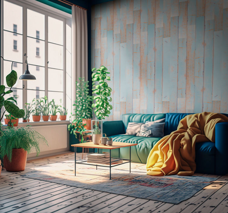 Carta da parati texture distressed Wooden Planks - TenStickers