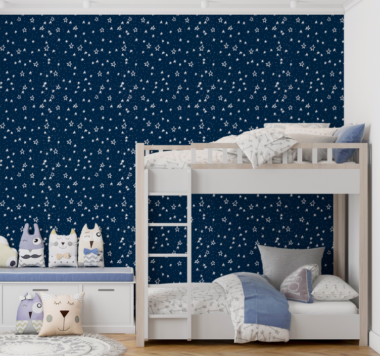 Carta da parati Navy UK stelle abbozzate - TenStickers