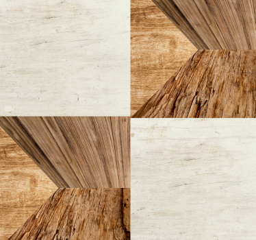 Carta da parati effetto legno legno geometrico - TenStickers