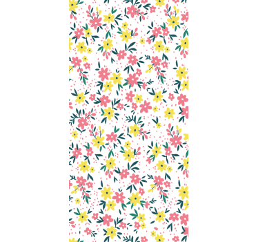 Carta da parati floreale modello colorato ed elegante - TenStickers