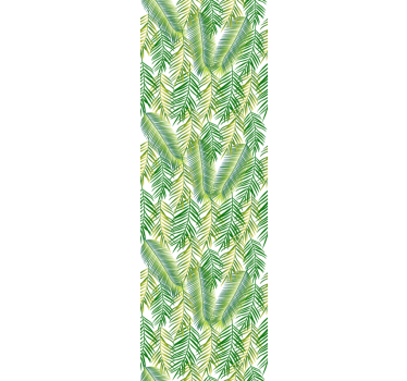Carta da parati foglie design verde lussureggiante - TenStickers