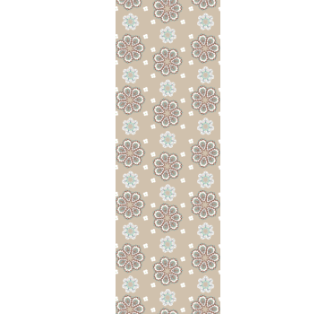 Carta da parati floreale motivo beige elegante - TenStickers