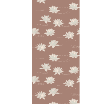 Carta da parati floreale modello di fiore di loto - TenStickers