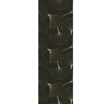 Carta da parati foglie elegante motivo ginko - TenStickers