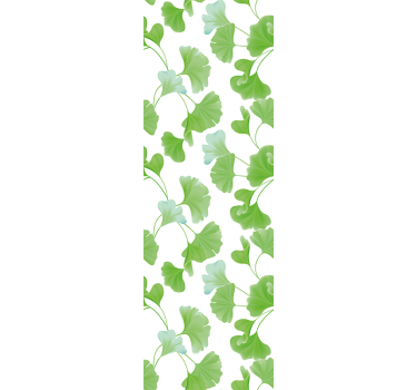 Carta da parati floreale foglie verdi lussureggianti - TenStickers