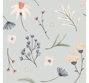 Carta da parati floreale delicato design primaverile - TenStickers