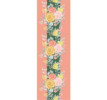 Carta da parati floreale rose e verde - TenStickers