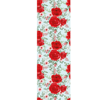 Carta da parati floreale rosa rossa - TenStickers