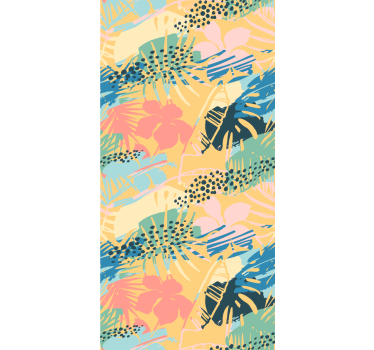 Carta da parati natura motivi floreali tropicali - TenStickers