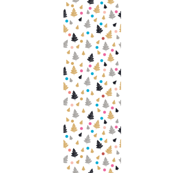 Carta da parati alberi modello di pino colorato - TenStickers