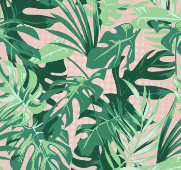Carta da parati giungla progettazione di piante tropicali - TenStickers