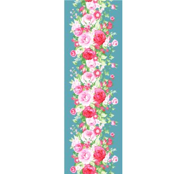 Carta da parati floreale linee verticali di fiori floreali - TenStickers