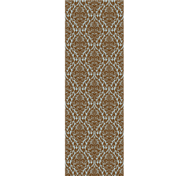 Carta da parati vintage texture damasco marrone menta - TenStickers