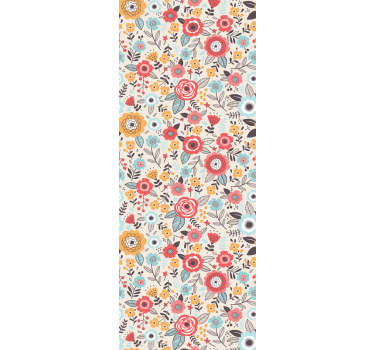 Carta da parati floreale design floreale colorato - TenStickers
