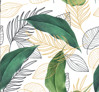 Carta da parati natura fogliame verde tropicale - TenStickers