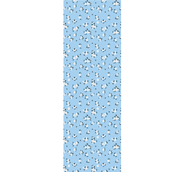 Carta da parati floreale sfondo floreale blu - TenStickers