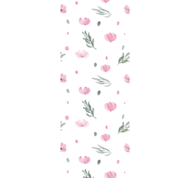 Carta da parati floreale delicati fiori rosa - TenStickers