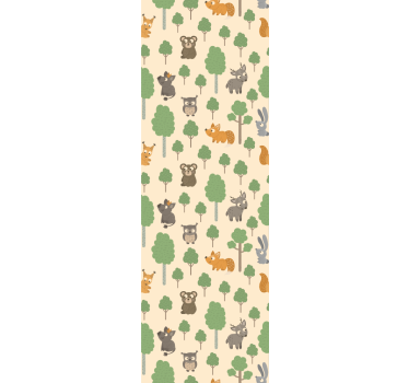 Carta da parati cameretta modello di creature della foresta - TenStickers