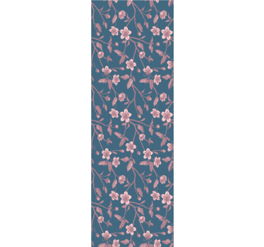 Carta da parati floreale fiori di ramo rosa - TenStickers