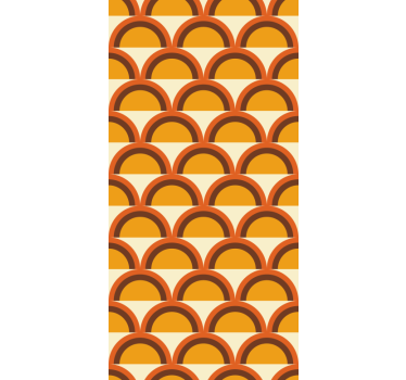 Carta da parati vintage archi retrò al tramonto degli anni 70 - TenStickers