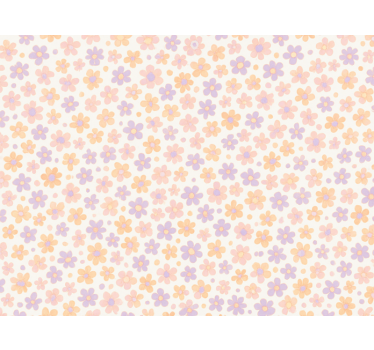 Carta da parati cameretta piccoli fiori pastello - TenStickers