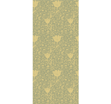 Carta da parati natura motivo floreale oro e verde - TenStickers