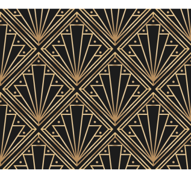 Carta da parati texture motivo deco oro e nero - TenStickers