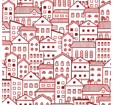 Carta da parati texture effetto fumetto città moderna - TenStickers