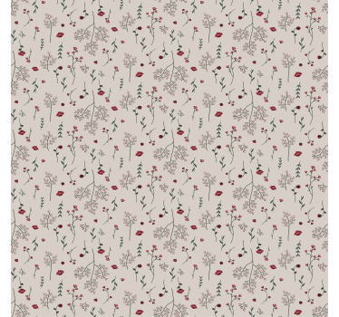 Carta da parati texture motivo floreale rosso minimalista - TenStickers