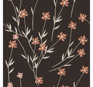 Carta da parati texture fiori marroni kallax - TenStickers