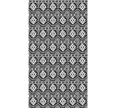 Carta da parati texture motivo bohemien bianco e nero - TenStickers