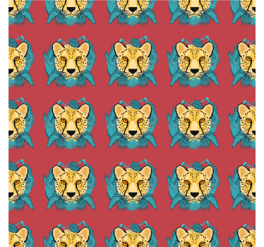 Carta da parati texture grafica leopardata orientale - TenStickers