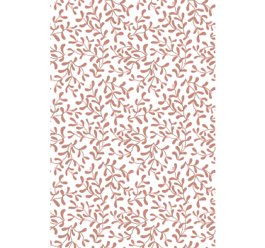 Carta da parati natura motivo foglie piccole terracotta - TenStickers