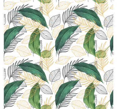 Carta da parati natura elemento foliage ricco - TenStickers