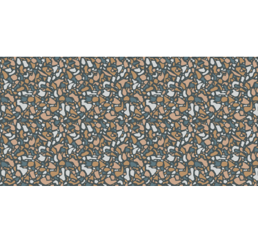 Carta da parati moderna texture terrazzo marrone e blu - TenStickers