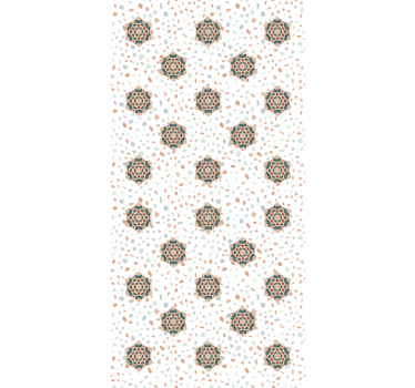 Carta da parati moderna texture terrazzo fiorito - TenStickers