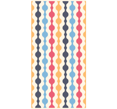 Carta da parati vintage linee retro colorate - TenStickers