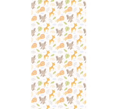 Carta da parati cameretta safari minimalista nordico - TenStickers