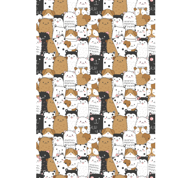 Carta da parati cameretta cani carini senza giunture - TenStickers