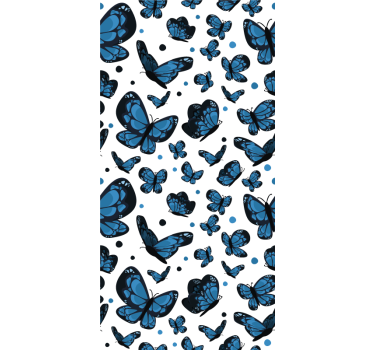 Carta da parati cameretta farfalle blu - TenStickers