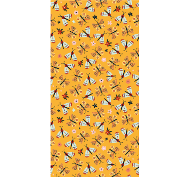 Carta da parati cameretta design tradizionale giallo - TenStickers