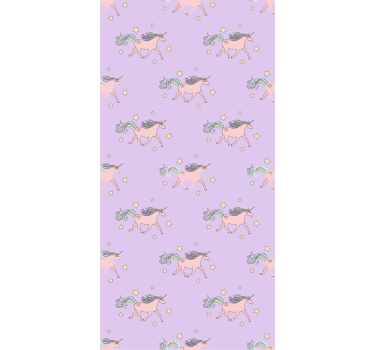 Carta da parati cameretta unicorni danzanti - TenStickers