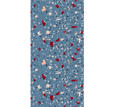 Carta da parati texture terrazzo geometrico blu - TenStickers