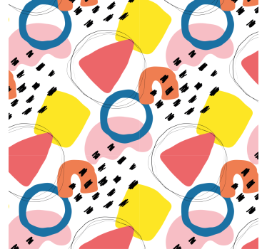 Carta da parati vintage motivo geometrico pittorico - TenStickers