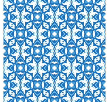 Carta da parati vintage vaso blu moderno stile hampton - TenStickers