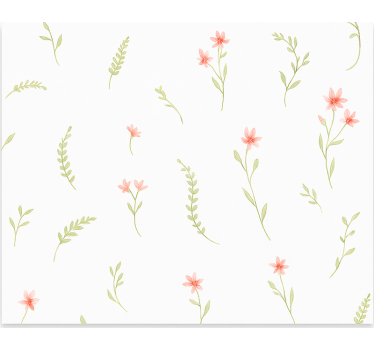 Carta da parati cameretta fiori di campo pastello - TenStickers