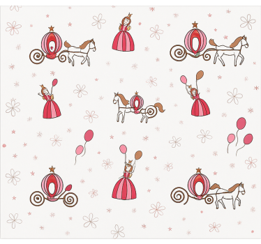 Carta da parati cameretta principessa delle favole - TenStickers